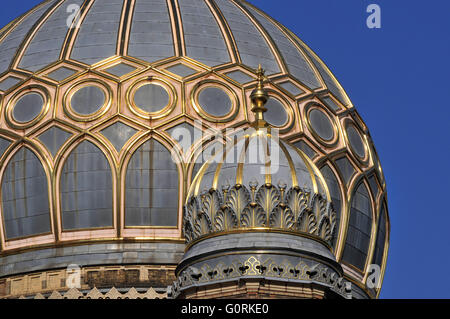 Dom, neue Synagoge, Oranienburger Straße, Mitte, Berlin, Deutschland Stockfoto