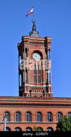 Rotes Rathaus, Rathausstraße, Mitte, Berlin, Deutschland / Rotes Rathaus Stockfoto