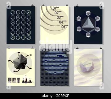 Satz von Poster, Flyer, Broschüre Design-Vorlagen Stock Vektor