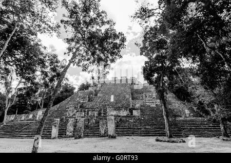 Struktur 1, Calakmul, Campeche, Mexiko Stockfoto