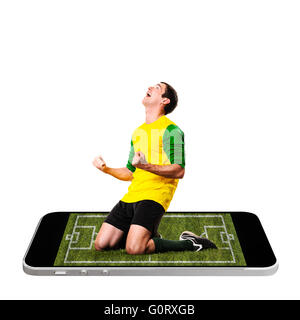Mobile Fußball Stockfoto