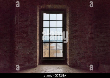 Blick auf Abfahrt Strand von Mussenden Temple, in der Nähe von Castlerock, Co Londonderry, Nordirland. Stockfoto