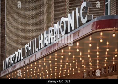 Royal Liverpool Philharmonic Konzert Veranstaltungsort professionelle Sinfonieorchester eine Art-déco-Konzerthalle gebaut in den späten 1930er Jahren c Stockfoto