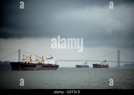 New York BEKS Frachtschiff türkische Massengutfrachter Beks maritime Stockfoto