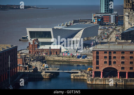 Liverpool Albert docks Museum of Liverpool das modern gestaltete äußere von der Museum of Liverpool nationale Museen Liverpool Stockfoto