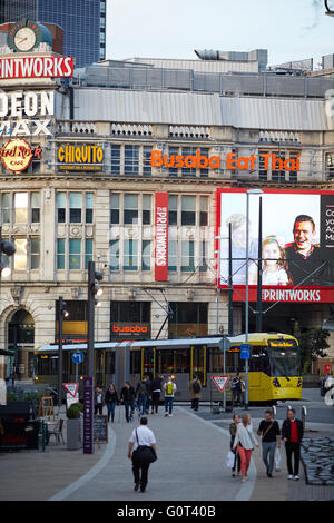 Manchester-Printworks Gebäude The Printworks ist urban Veranstaltungsort bietet ein Kino, Clubs und Restaurants, o befindet sich Stockfoto