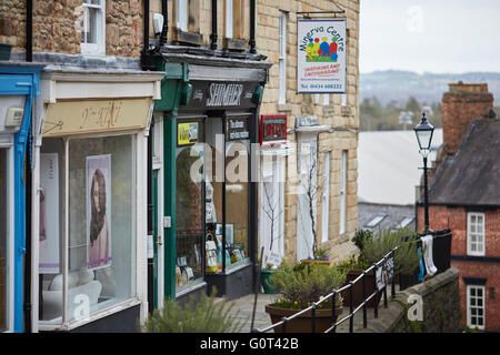 Hexham Marktstadt Zivilgemeinde Northumberland Hallstile Bank steilen Hügel vom historischen Marktplatz Geschichte wichtig ist Stockfoto