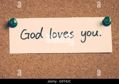 Gott liebt dich Stockfoto