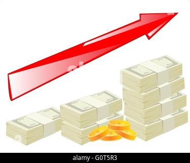 Diagramm der wachsenden incom Stock Vektor