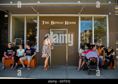 Das Bongo Room Restaurant in dem trendigen Wicker Park Viertel im Westen der Stadt-Gemeinde in Chicago, Illinois, USA Stockfoto