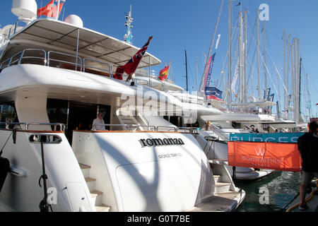 Super-Yacht Show International, Palma De Mallorca Balearen Stockfoto