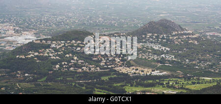 Aussicht vom Gipfel des Monte Montgo, Denia, Spanien Stockfoto