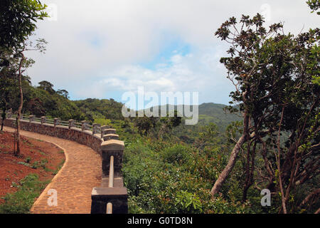 Aussichtsplattform im Canyon von Black River Park. Mauritius Stockfoto