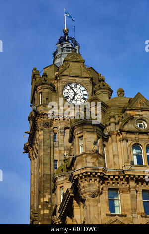 Balmoral Hotel Uhrturm in Edinburgh, Schottland, Vereinigtes Königreich Stockfoto