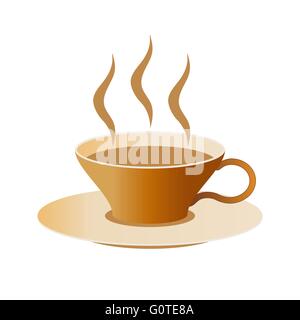 Kaffeetasse mit frischem Kaffee. Vektor EPS10 Stock Vektor