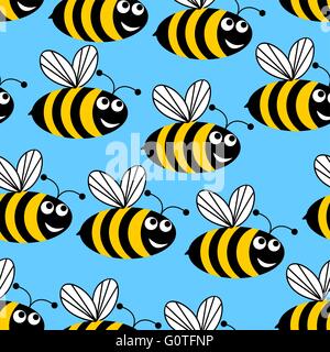 Lustige Bienen. Stock Vektor