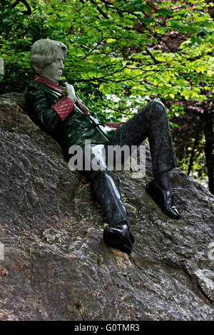 Oscar Wilde Memorial in Merrion Square, Dublin, Republik Irland, Europa. Stockfoto