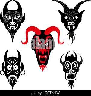 Infernal Zeichensatz für den Urlaub von Halloween Stock Vektor