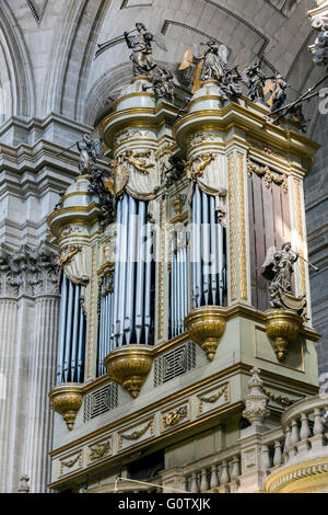 Jaen, Spanien - Mai 2016, 2: der Chor ist eines der größten in Spanien da es 148 Sitzplätze besteht, wurde im 18. abgeschlossen Stockfoto