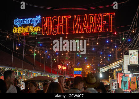 Nachtmarkt, Siem Reap, Kambodscha Stockfoto