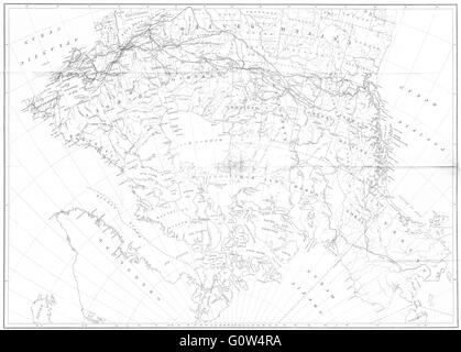 Kanada: Manitoba, Saskatchewan, Alberta, 1912, 1914 antike Karte Stockfoto