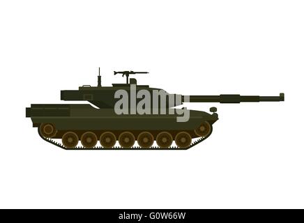 Hauptkampf Tank Bild mit weißem Hintergrund isoliert Stock Vektor
