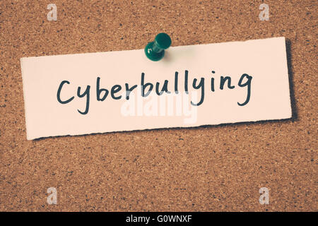 Cyber-Mobbing Stockfoto