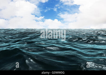 Zusammengesetztes Bild der rauen Meer Stockfoto