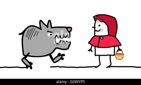 Cartoon-wenig red Riding hood Stock Vektor