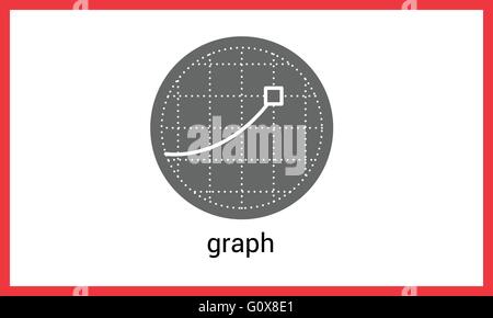 Graph Konturumriss Vektor icon Stock Vektor