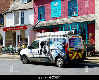 BT-Service van geparkt in Woodbridge, Suffolk, England UK Stockfoto