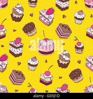 Nahtlose Cupcake Muster Stock Vektor