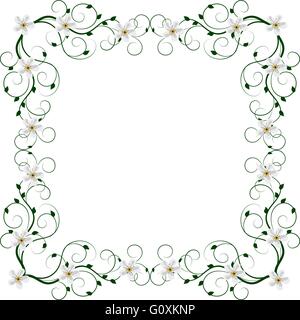 Zarte Rahmen mit Blumen Stock Vektor