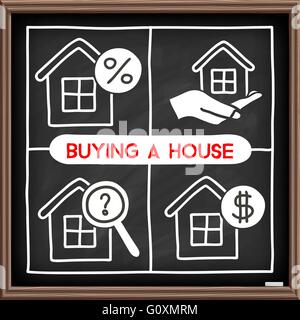 Doodle Haus Icons set Stock Vektor