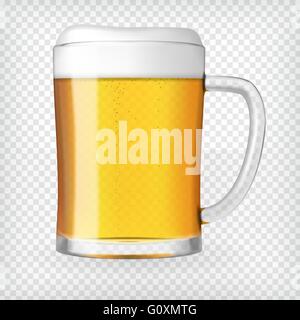 Realistische Becher mit Bier Stock Vektor