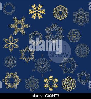 Kollektion von Vektor-Schneeflocken Stock Vektor
