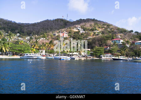 dh Bequia Insel St. VINCENT Karibik Admiralty Bay Boote Anchorage Bay Küste der Karibikinsel Stockfoto