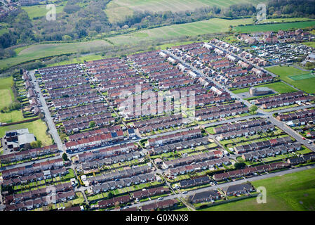 Reihen der lokalen Behörde Housing, Seaham, North East England, Großbritannien Stockfoto