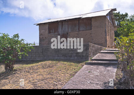 dh Mayreau Insel St. VINCENT Karibik Flechtwerk und Daub Haus Saint Vincent und die Grenadinen Stockfoto