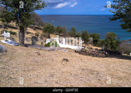 dh Mayreau Insel St. VINCENT Karibik Karibik Friedhof Friedhof Saint Vincent und die Grenadinen Stockfoto