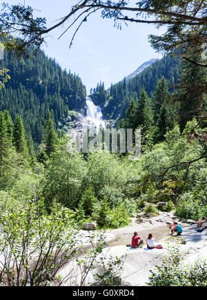 Krimmler Wasserfälle Österreich Stockfoto