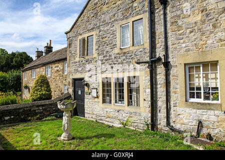 Pest-Hütte, wo die Beulenpest Eyam Derbyshire Peak District National Park England UK begann Stockfoto