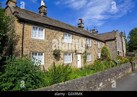 Rose Cottage wo neun Mitglieder der Adelsfamilie Thorpe von Beulenpest Eyam Dorf Derbyshire Peak District National Park starb Stockfoto