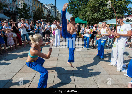 Open-Air-Veranstaltung im Krakowskie Przedmieście von Warschau, die Hauptstadt Polens. Stockfoto