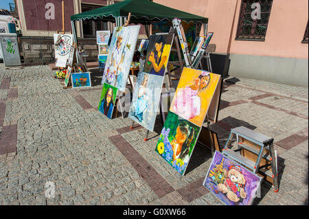 Open-Air-Veranstaltung im Krakowskie Przedmieście von Warschau, die Hauptstadt Polens. Stockfoto