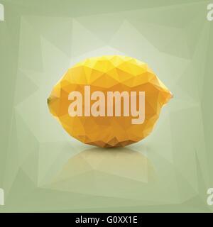 Dreieck polygonalen Zitrone Abbildung. Stock Vektor