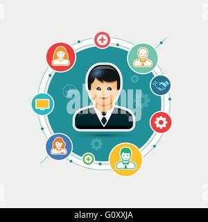 Geschäft Leute Organisation Vektorgrafik. EPS10 Datei. Stock Vektor