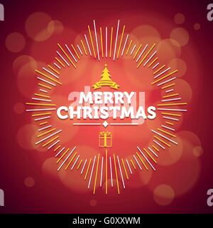 Vektor-Weihnachtsmotiv typografische Grußkarte. Stock Vektor