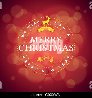 Vektor-Weihnachtsmotiv typografische Grußkarte. Stock Vektor