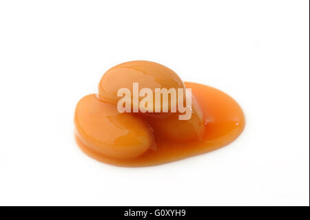 Gebackene Bohnen in Tomatensauce Stockfoto